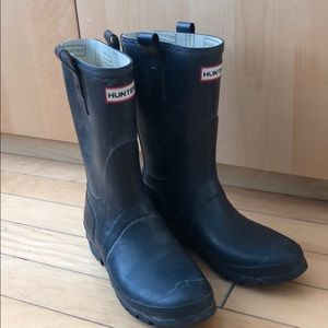 Women's Short Matte Navy Rain Boots Size 40